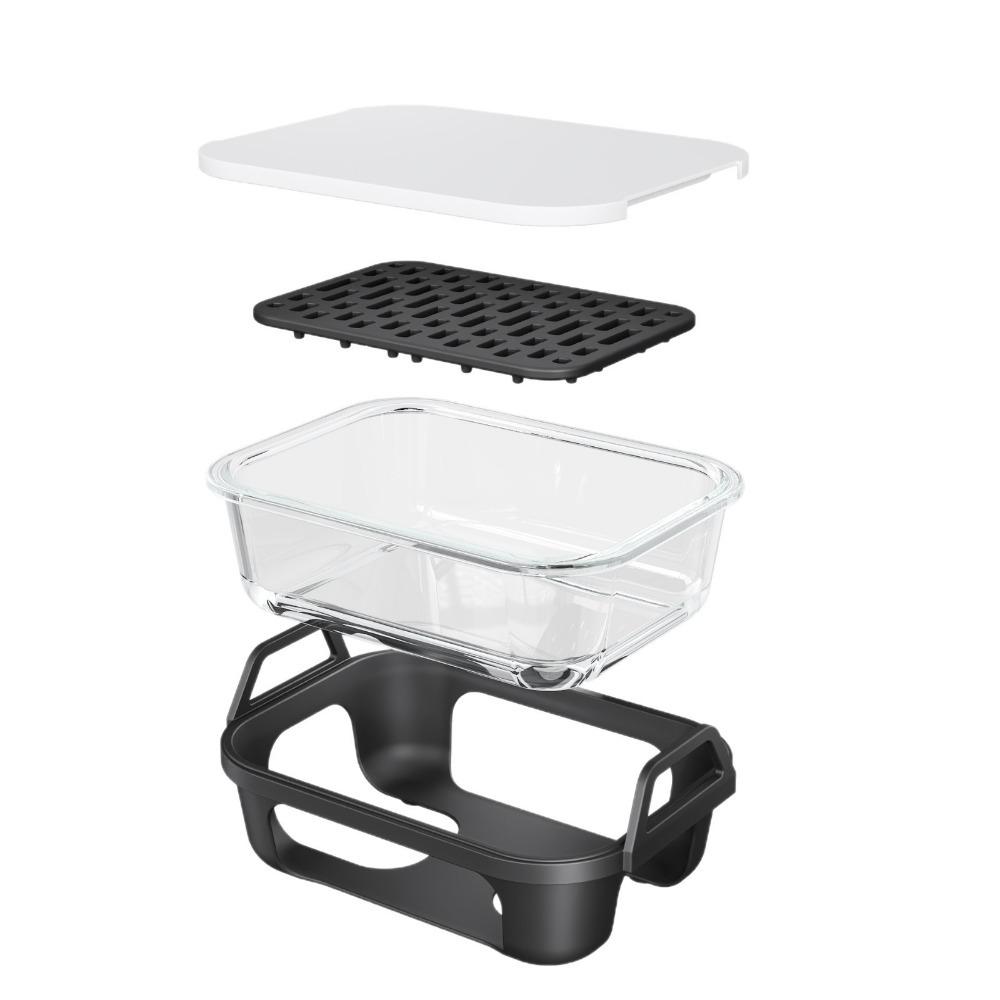 

Removable Non-Stick Bakeware Silicone Handle Large Capacity Baking Dish Rice Storage