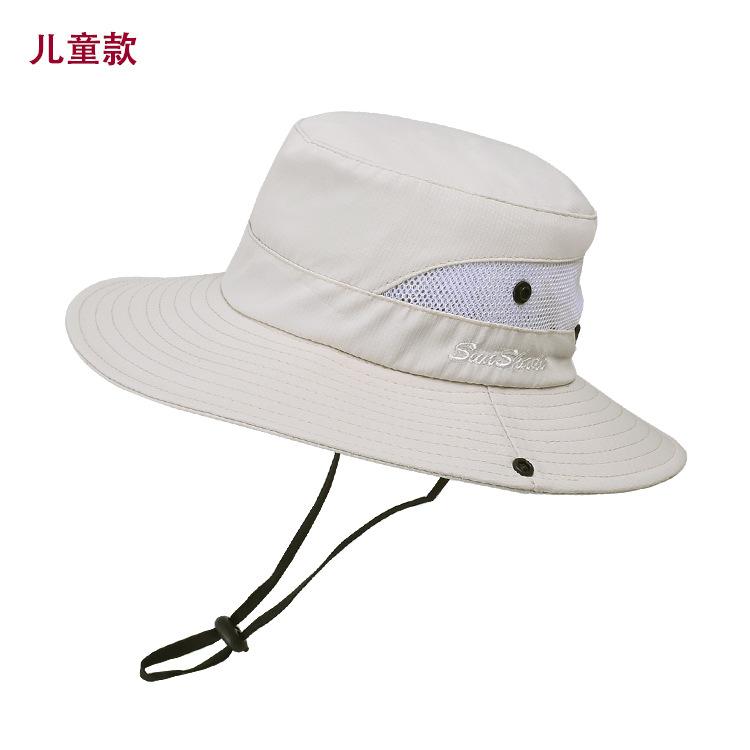 Sommer Damen Outdoor Sonnenhut Zopfloch Fischerhut Sonnenschutz Sonnenhut atmungsaktiv Bergsteigerhut Eltern-Kind-Modell