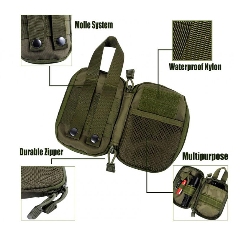 Military Fan Mobile Phone Bag EMT Tool Molle System Small Hanging Waist Medical Outdoor