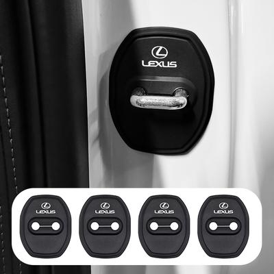 4pcs Car Door Lock Buffer Silicone Rubber Pad Accessories Stickers For F Sport RX330 IS250 Ct200h ES300h RX350 IS300h