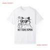 Funny Cat T Shirt Not Today HuUnisex Coffee Lover Sarcastic  Vintage Washed Versatile Breathable Casual Homme Stylish Comfortable
