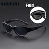 Non-polarized Retro Cat Eye Foldable Women Sunglasses Personality Jelly Color Contrast Trendy Men Sun Glasses