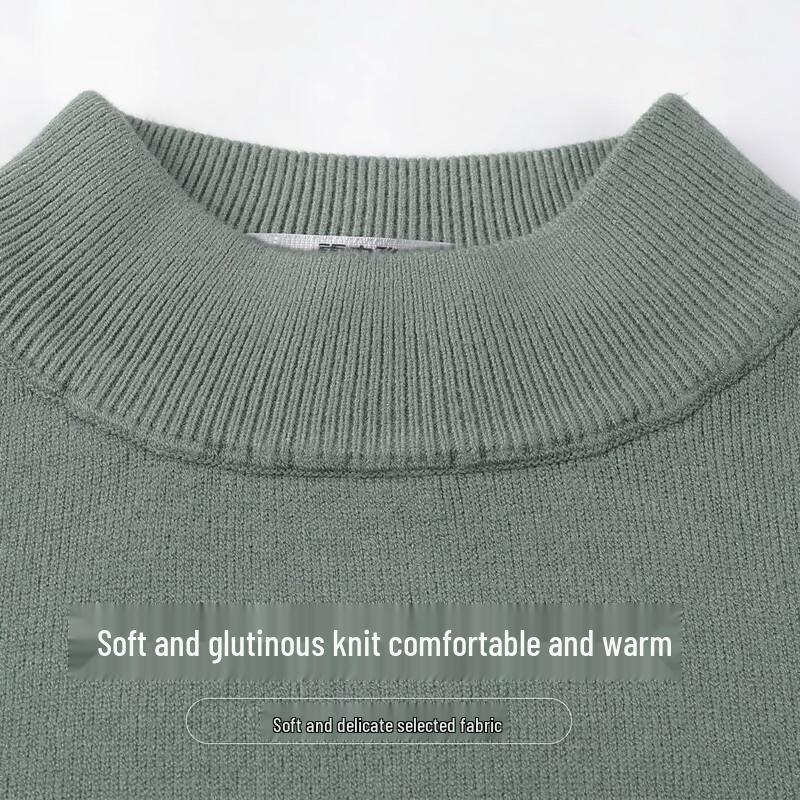 SNOWFLYING Men s Thick Round Neck Pullover Sweater XL