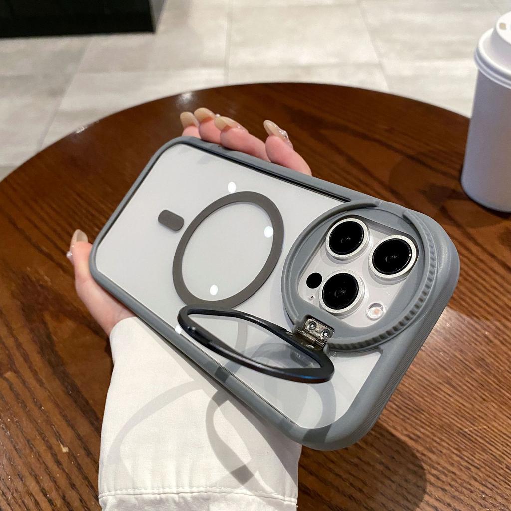 Transparent lens holder Magnetic mobile phone case for Apple 17PROMAX trend 16 Lens protection 12 personality 11