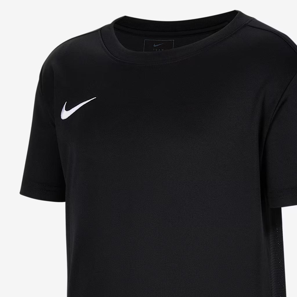 Nike Dri-Fit Comfortable Fashion Casual Solid Color Short Sleeve T-Shirt Kids Tops Black IB8677-010