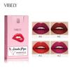 Matná rtěnka VIBELY Small Tube 4ks v krabičce Nesmí snadno spadnout Barva Sametová nespadnoucí Barevný make-up