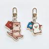 Acrylic travel keyring set of 2