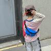 Children Nylon Stylish Waist Pack Simple Solid Color Letter Design For Boys And Girls