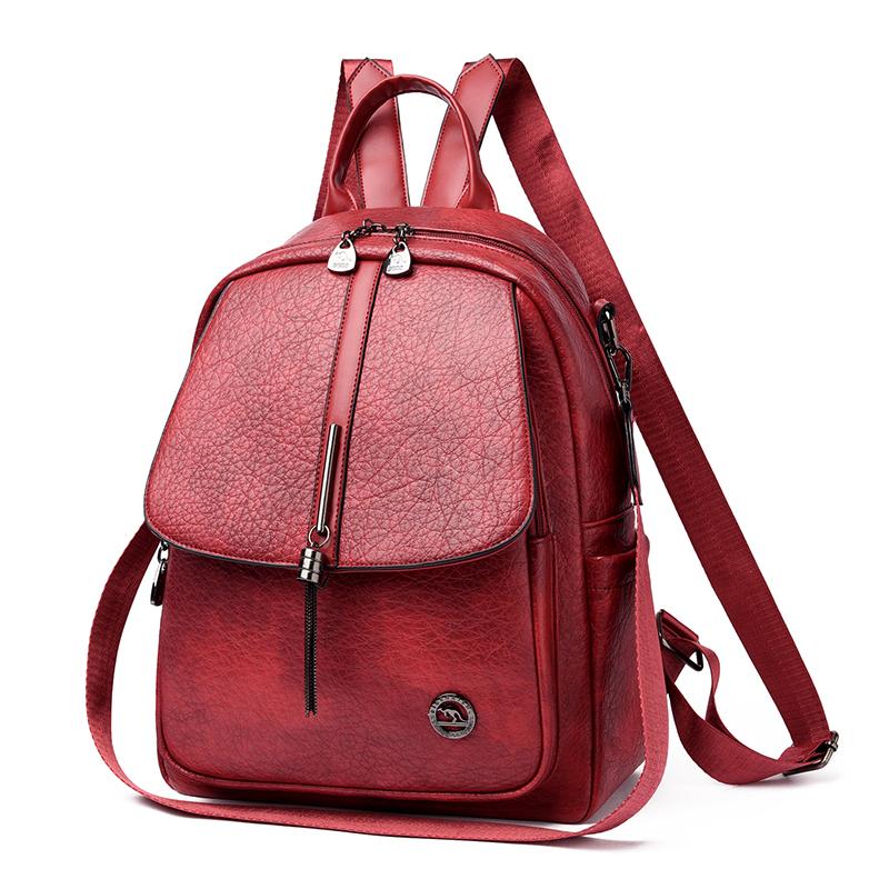 PU Backpack Women s Travel Lightweight Backpack Multi-functional Shoulder Bag