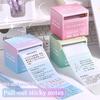 100Pcs Pull-type Colored  Sticky Notes Students Fully Adhesive Index Label Note Paper Stickers School Office Supplies Stationery
