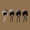Ear Protection Pullover Bonnets Wind-Resistant Earmuffs Pile Cap Cute Jacquard Knitting Hat
