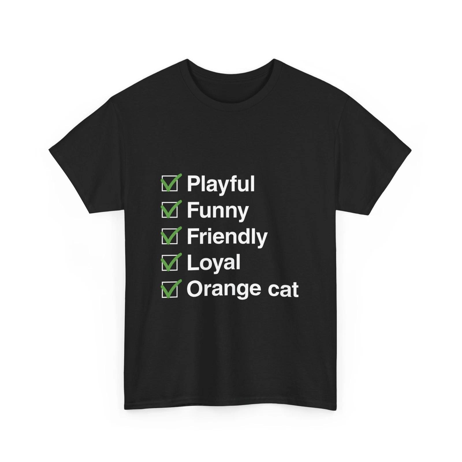 Orange Cat T-Shirt | Cat Shirt XL
