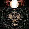 Divinations Tablecloth Pentagrams Pattern Astrologys Tarot Cards Tablecloth Altars Cloth Divinations Game Accessories