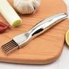 Taglia cipolle con guaina protettiva Lama in acciaio inox Manico antiscivolo 6 lame Affetta verdure per una rapida triturazione