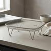 Air Fryer Basket Elevated Legs Rack Raised Mesh Round