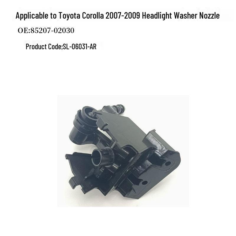 Compatible Headlight Washer Nozzle for 07-09 Toyota Corolla 85208-02030/85207-02030