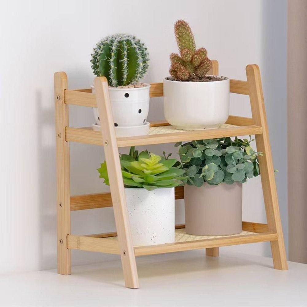 Trapezoidal Desktop Organizer 2-Tiers Display Stand New Countertop Bookshelf Dormitory