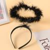 Cartoon Angel Cool Devil Headband Feather Hair Hoop Stage Hairbands
