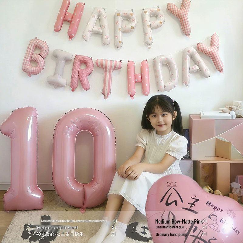 18th Birthday Heart Balloon Decorations - First Birthday Party Backdrop for Girls