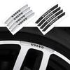 4pcs Aluminum Car Badges Wheel Rims Racing Hub Stickers Auto Decoration for V40 V50 S40 S80 XC60 S90 XC90 S60 XC40 C40 V90