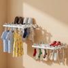 Windproof Folding Drying Rack Plastic Wall Mounted Clothes Dryer Underwear Drying Rack  Indoor