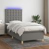 VidaXL Slatted Bed Base with Mattress and LED, Upholstered Bed, Single Bed, Indoor Bedroom Bed, 3135718