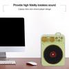 DC 3.7V Retro Bluetooth 5.0 Speaker with Smart O Voice Broadcast for MP3  TF CardGreen