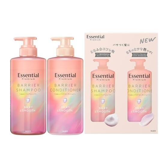 Essential Premium Moisture Barrier Shampoo Шелковистый и Гладкий Набор с Дозатором 900 мл