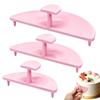 3Pcs Easy-Grip Handle Cake Smoothing Tools Curved Edge Cake Arch Guide Tool  For Cake Decorators