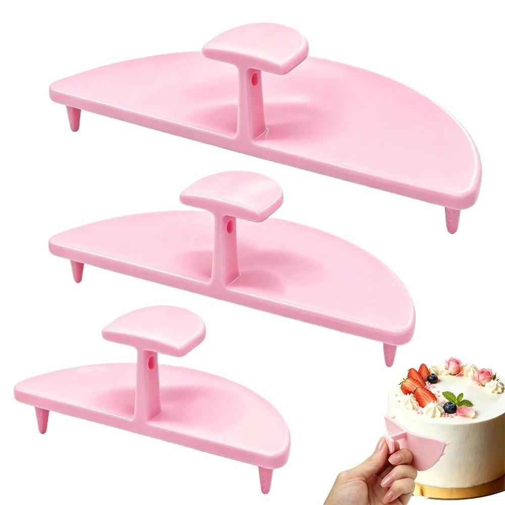 3Pcs Plastic Cake Curve Tools Easy-Grip Handle Birthday Cake Decor Supplies Baking Accessories