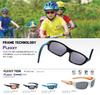 ALPINA FLEXXY TEEN Sports Sunglasses with UV Protection and a Flexible Kids' Soft, Frame, White/Orange