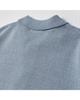 WORTHWHILE MOVEMENT Stitch Polo Half Cardigan (Pale Blue)