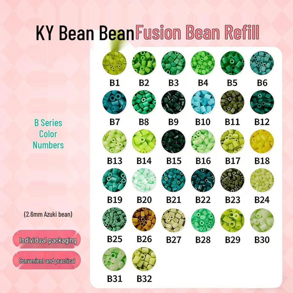 KYDD Fuse Beads Refill Pack - 250g, 2.6mm Beads, 221 Mixed Colors, MARD Color System, Sand Yellow Included
