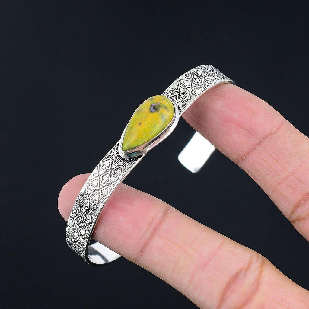 Mothers day Deal Sterling Silver Atlantisite Stone Artisan New Bangle Jewelry