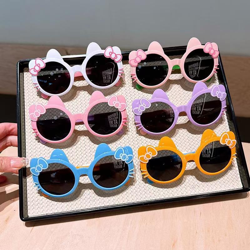 Kids' Adorable Kitty Cat Sunglasses with Bow and UV Protection
