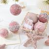 High-Quality Pink Foam Christmas Ball Ornament for Tree and Window Display
