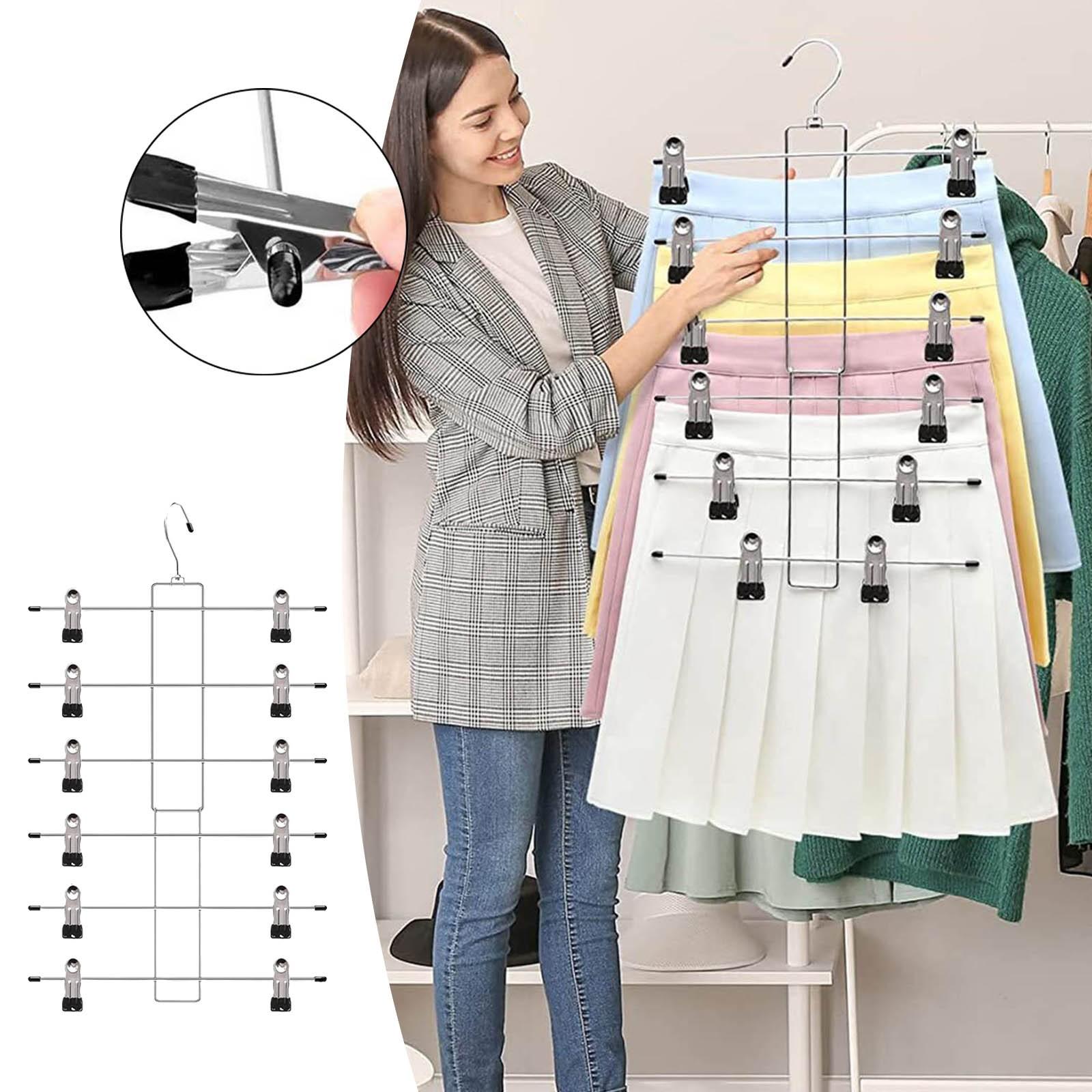 

Organizers Storage Clothes Multilayer Metal Hanger With Folding Clip Multifunctional Foldable Arrangement Hanger Rack One Size зелёный