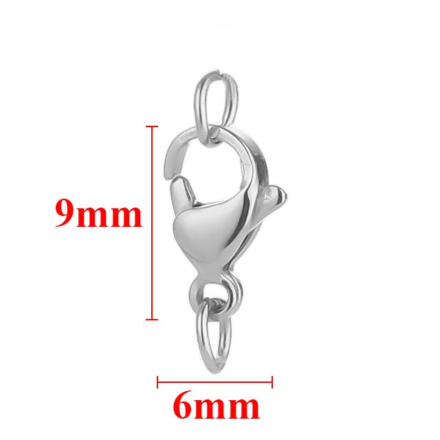 

25 шт. Застежки-лобстеры из нержавеющей стали, соединительные кольца, крючки, коннекторы, цепочки для браслетов и ожерелий, фурнитура для изготовления украшений своими руками