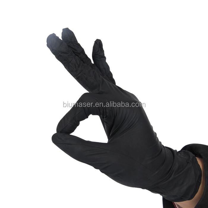 100pcs/box S,M,L Black Nitrile Tattoo Gloves Disposable Tattoo Latex Gloves