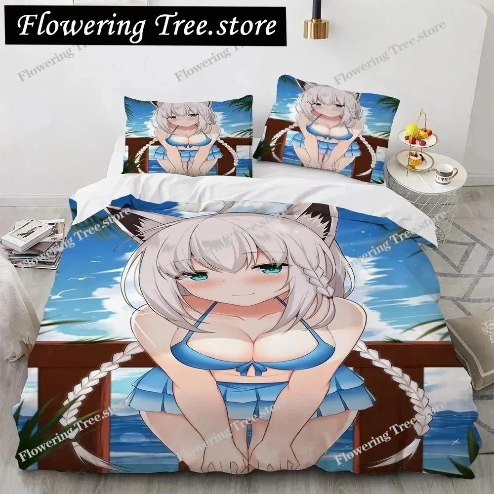 Kawaii Anime sexy Girl Bedding Set,Duvet Cover Comforter Bed Set Quilt Cover Pillowcase,King Queen Twin Size Boys Girls Adults