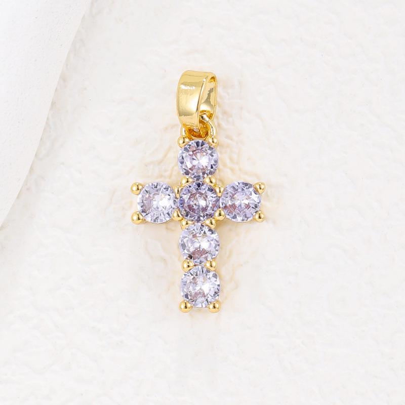 Exquisite Copper Micro-Plated Gold Birthstone Pendant for Every Month