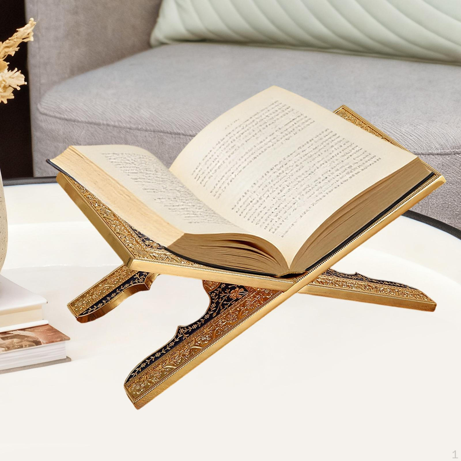 Book Stand Holder Elegant Zinc Alloy Table Decor Reading for Conference Room Counter
