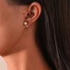 Earrings, Stylish And Simple, Four-Claw Round Rhinestone Without Ear Piercings, Ear Clips, Copper Earrings.