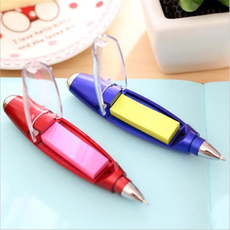 Multifunctional Halter Ballpoint Pen Sticky Note Light Strip Flashlight Stationery 3in1 with Colorful String School Supplies