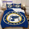 St. Louis Blues Pattern Bedding Quilt Set Quilt Cover Pillowcase Home Decoration Birthday Gift (1 * duvet cover + 2 * pillowcase, without core)