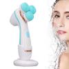 Electric Facial Cleansing Brush 3 Head Massage Facial Exfoliating Silicone Rechargeable Face Scrubber Portable Device