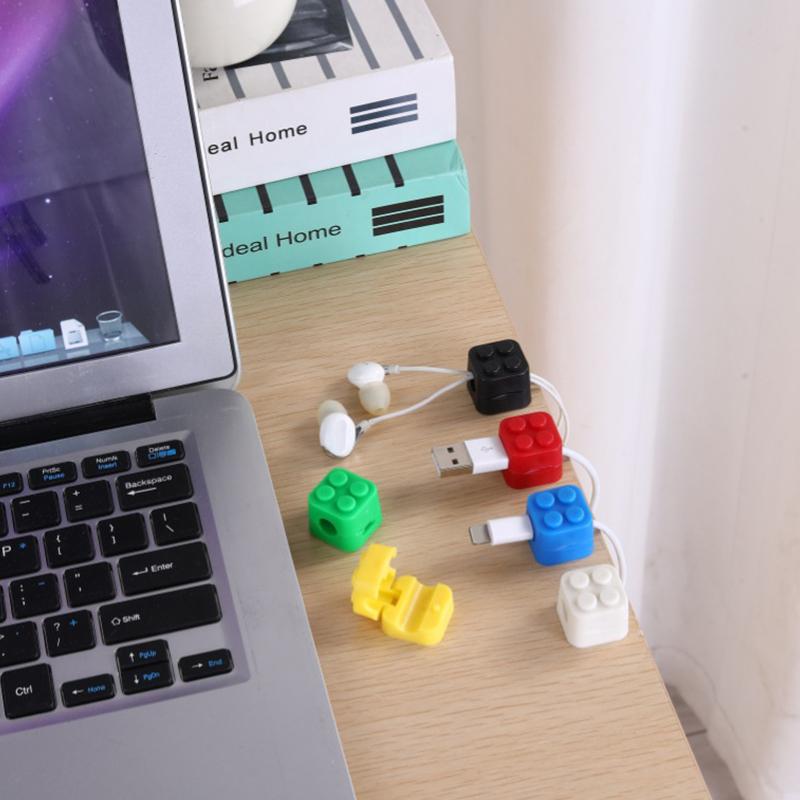 6Pcs Color  Magnetic Cable Organizer Holder Adhesive Wire Keeper Cord Cable Clips For Home Office Under Desk Management