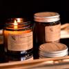 2.8oz Smokeless Handmade Plant Candle In Brown Glass for Aromatherapy and Romantic Atmosphere