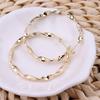 Round Circle Hoop Earrings for Women Vintage Golden Twisted Weaving Metal Earrings Trendy Wedding Punk Jewelry Gift