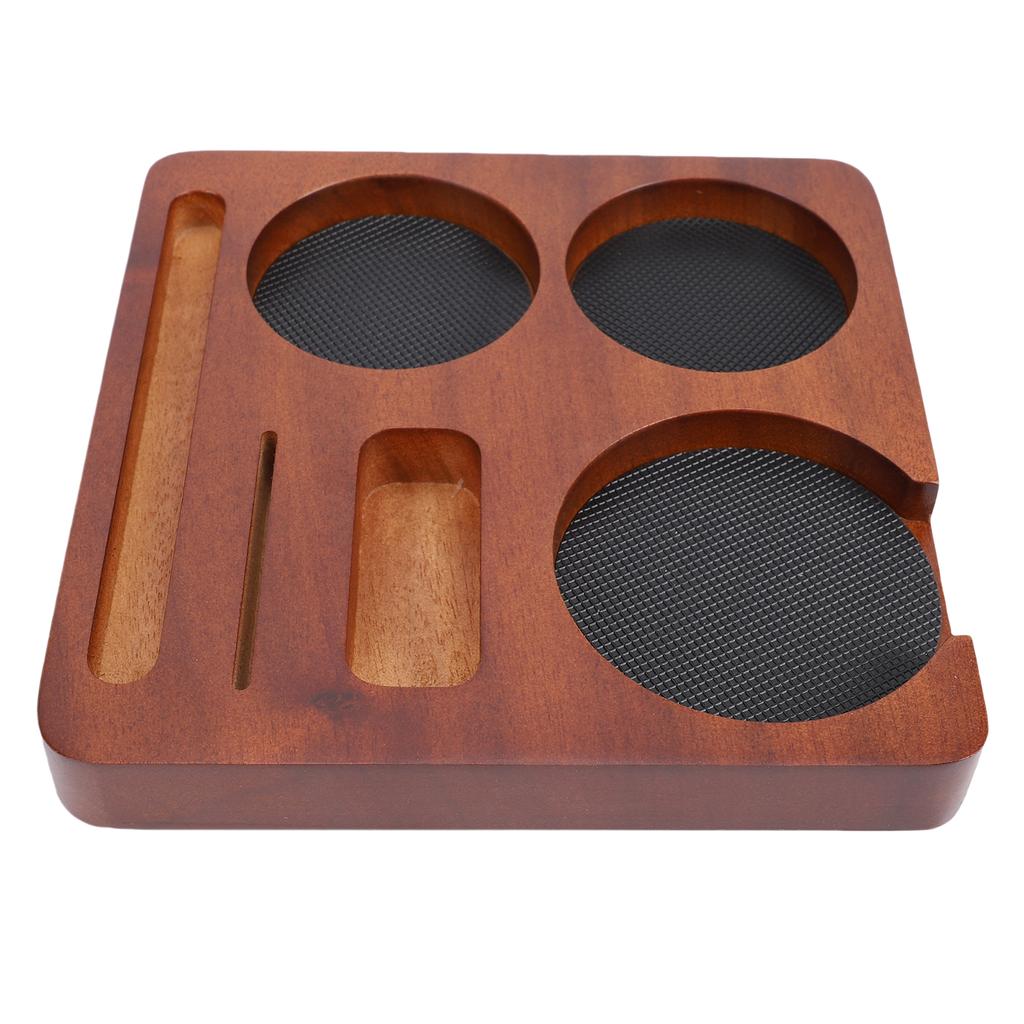   Filter Holder with Non-Slip Support for Coffee Pressing Station in Walnut Wood